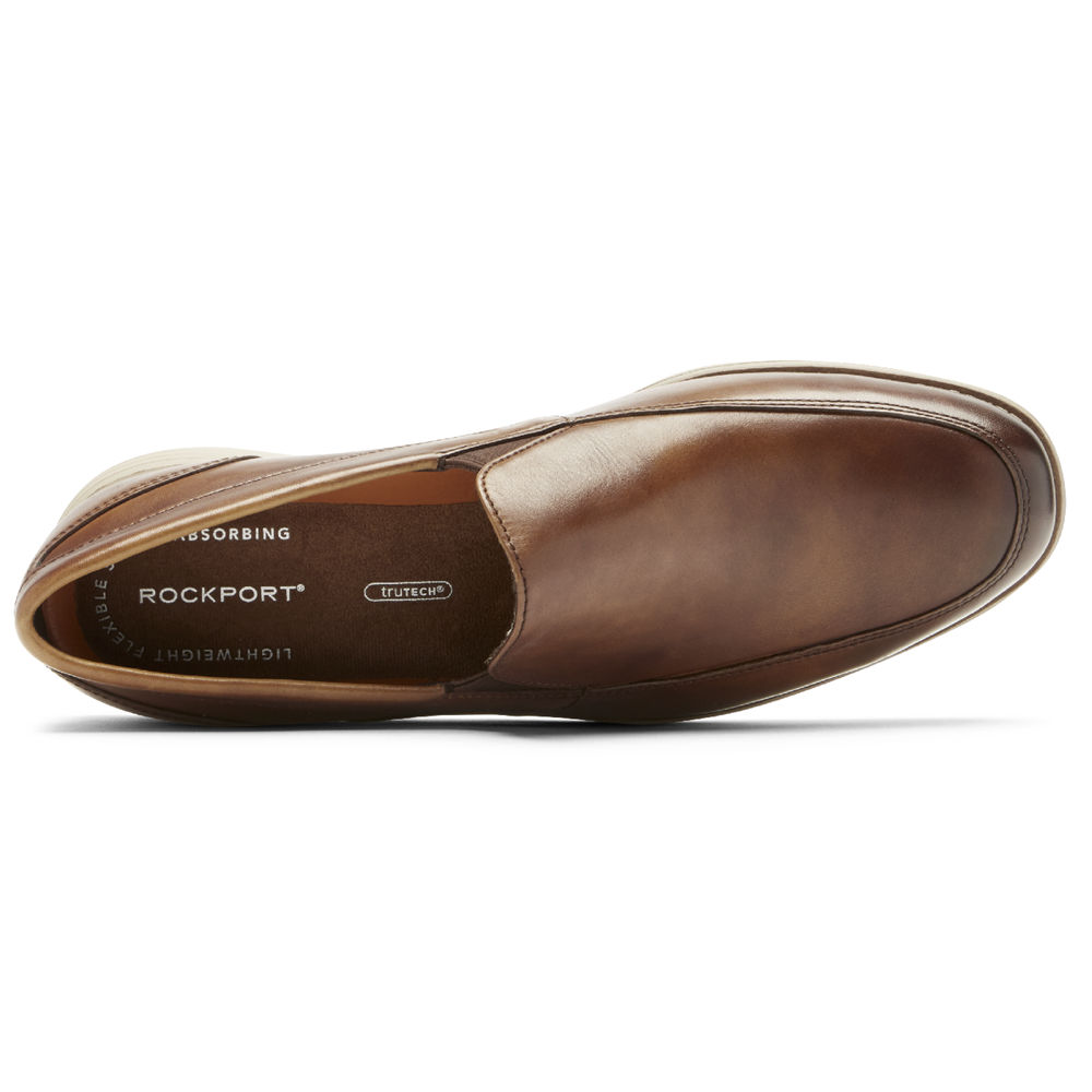 Rockport Mens Loafers Brown - Garett Venetian - UK 574-VQJLAP